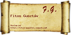 Fitos Gusztáv névjegykártya