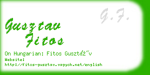 gusztav fitos business card